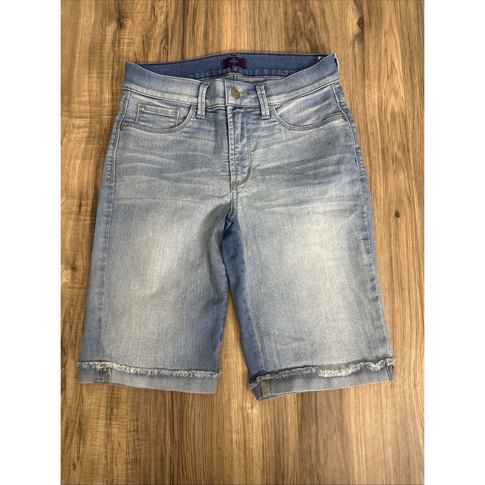 NYDJ Not‎ Your Daughters Jeans Womens Shorts Size 2 Lift Tuck Light Wash Blue